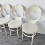 Set of 4 Baumann bistro chairs, Mouette model