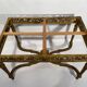 Middle wooden table with green-golden patina Louis XVI style, nineteenth century.