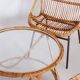 Art Deco Seating Set in Rattan & Steel attributed to Alan Fuchs, 1940s, Set of 4