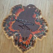 Vintage Vallauris ceramic plate - vine leaf