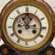 Napoleon III clock in black marble Pendulum Pendulum with mercury XIX century