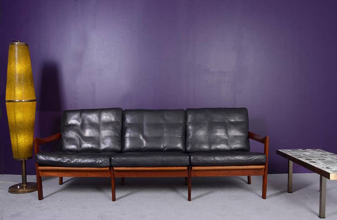 3 seater sofa by Niels Eilersen Skodburg for Illum Wikkelso Denmark 1960's.