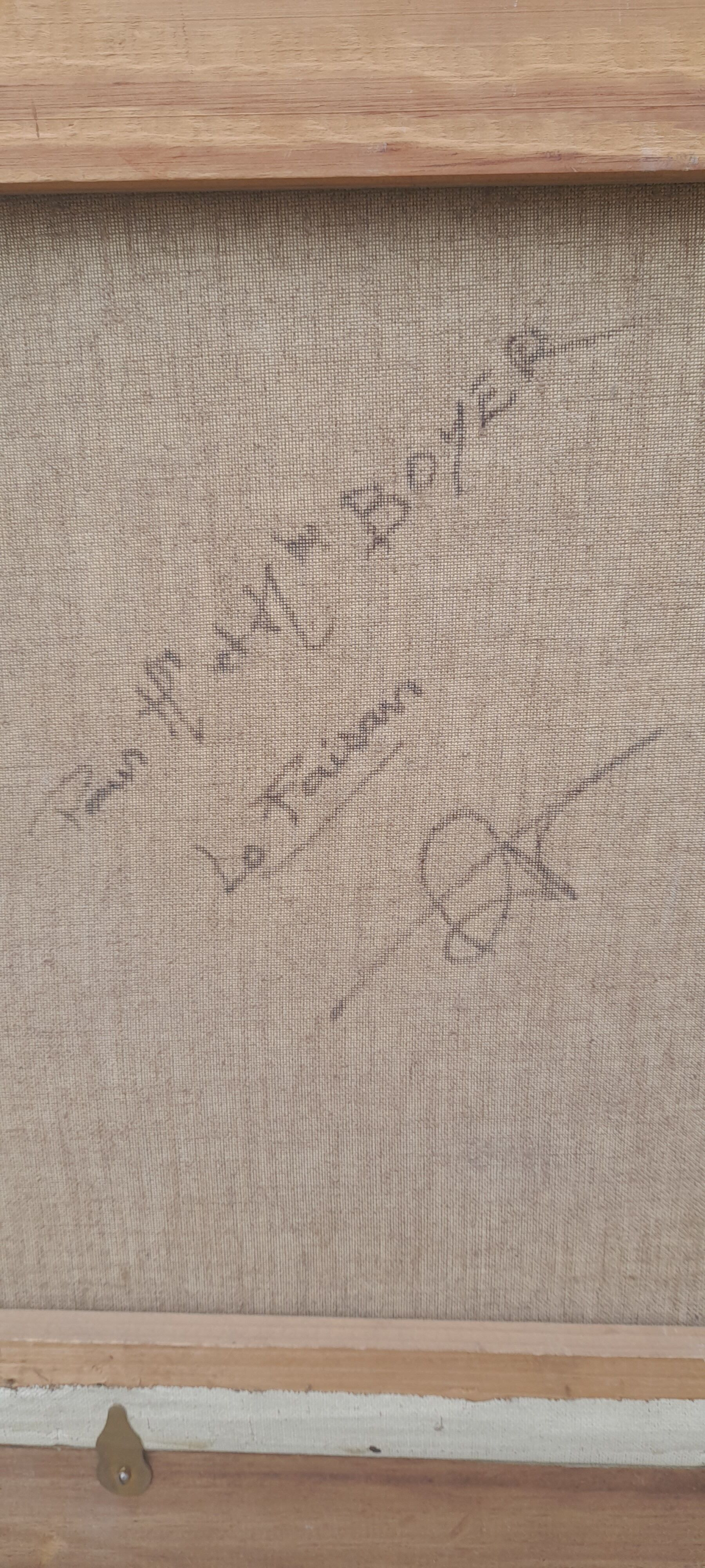 Oil on canvas framed The pheasant R. Tanguy 73 X 60 cm