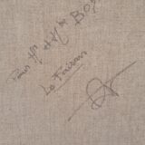 Oil on canvas framed The pheasant R. Tanguy 73 X 60 cm