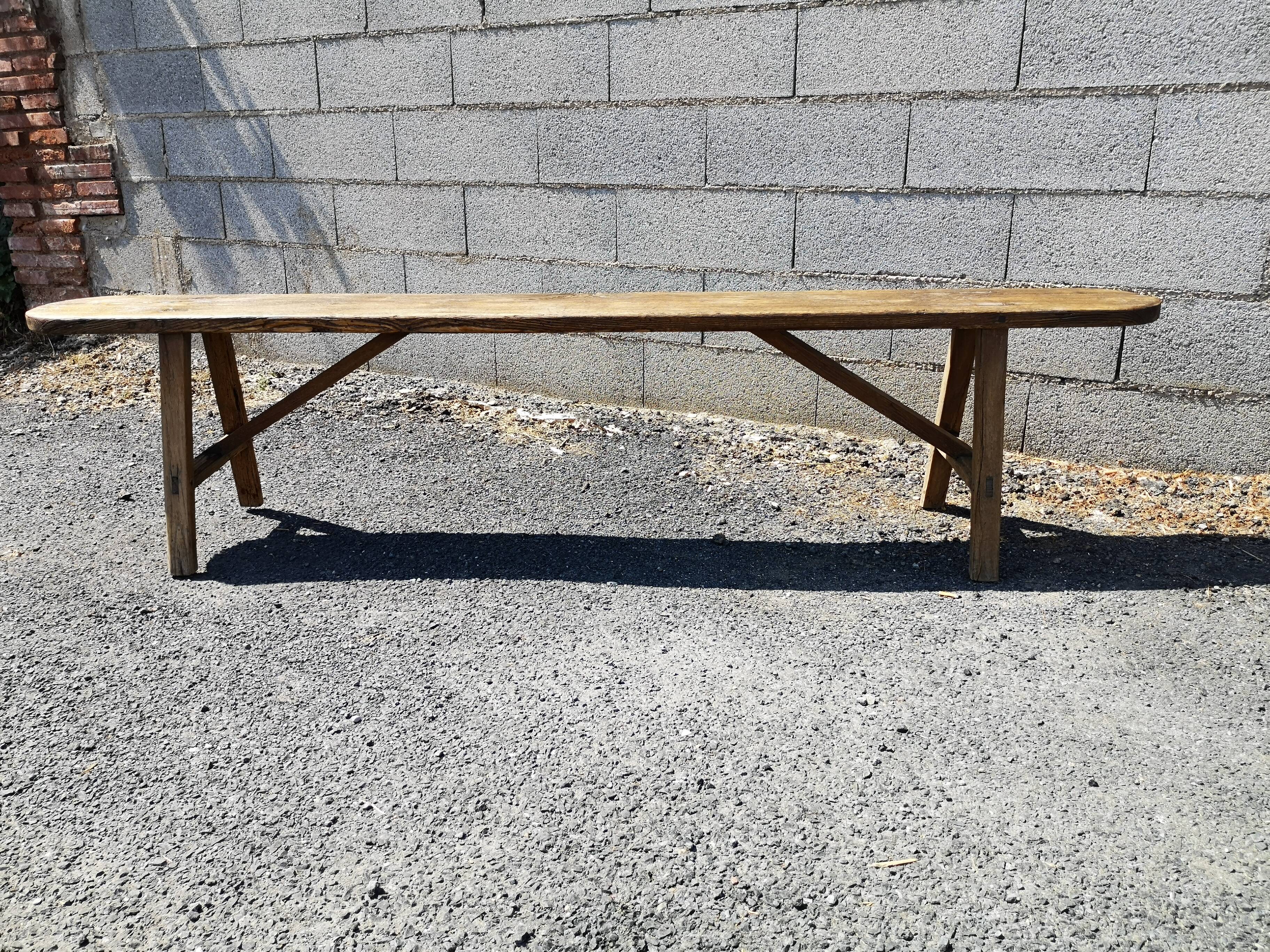 Oak farm bench 2 meters