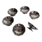 Ice cream or sorbet cups, vintage, in 18/10 stainless steel, 1970s