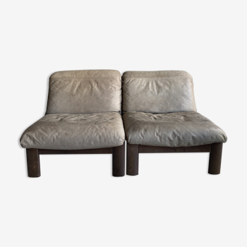 Two armchairs Leolux seventies