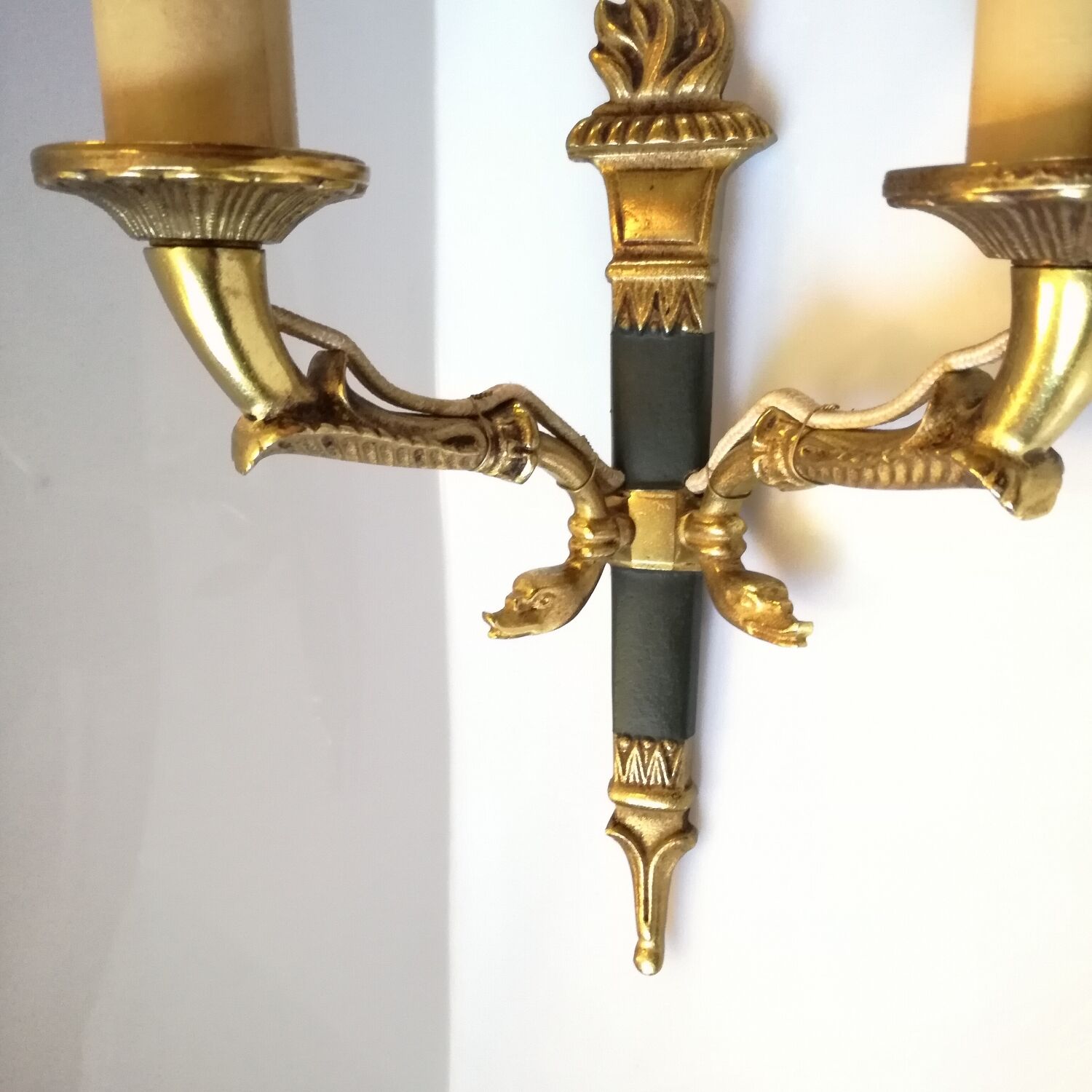 Empire wall lamp in bronze h20 cm