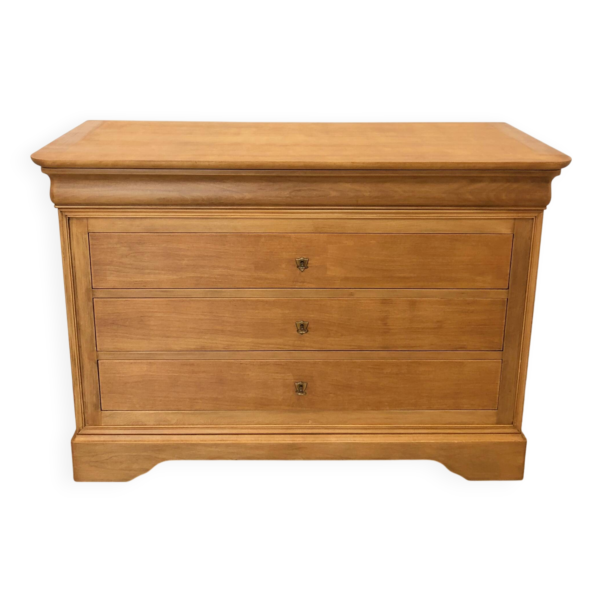 Louis Philippe style chest of drawers in solid cherry wood