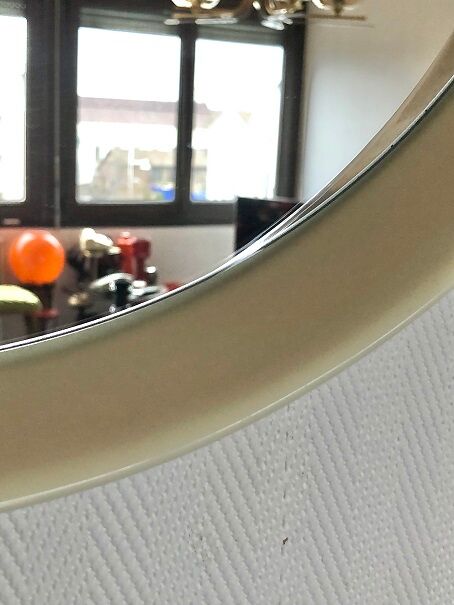 Vintage pop round mirror 1970s 49x49cm