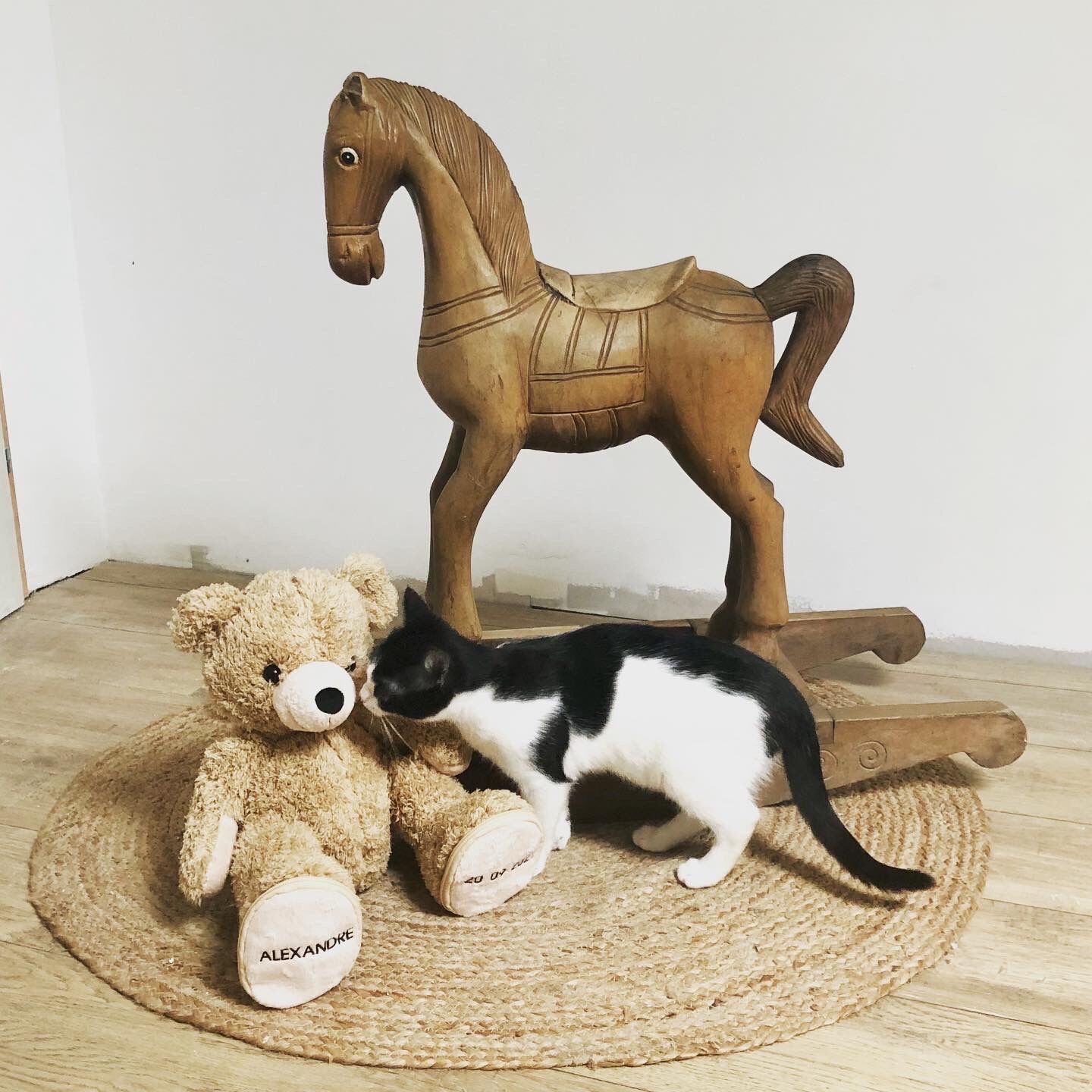 Wooden rocking horse