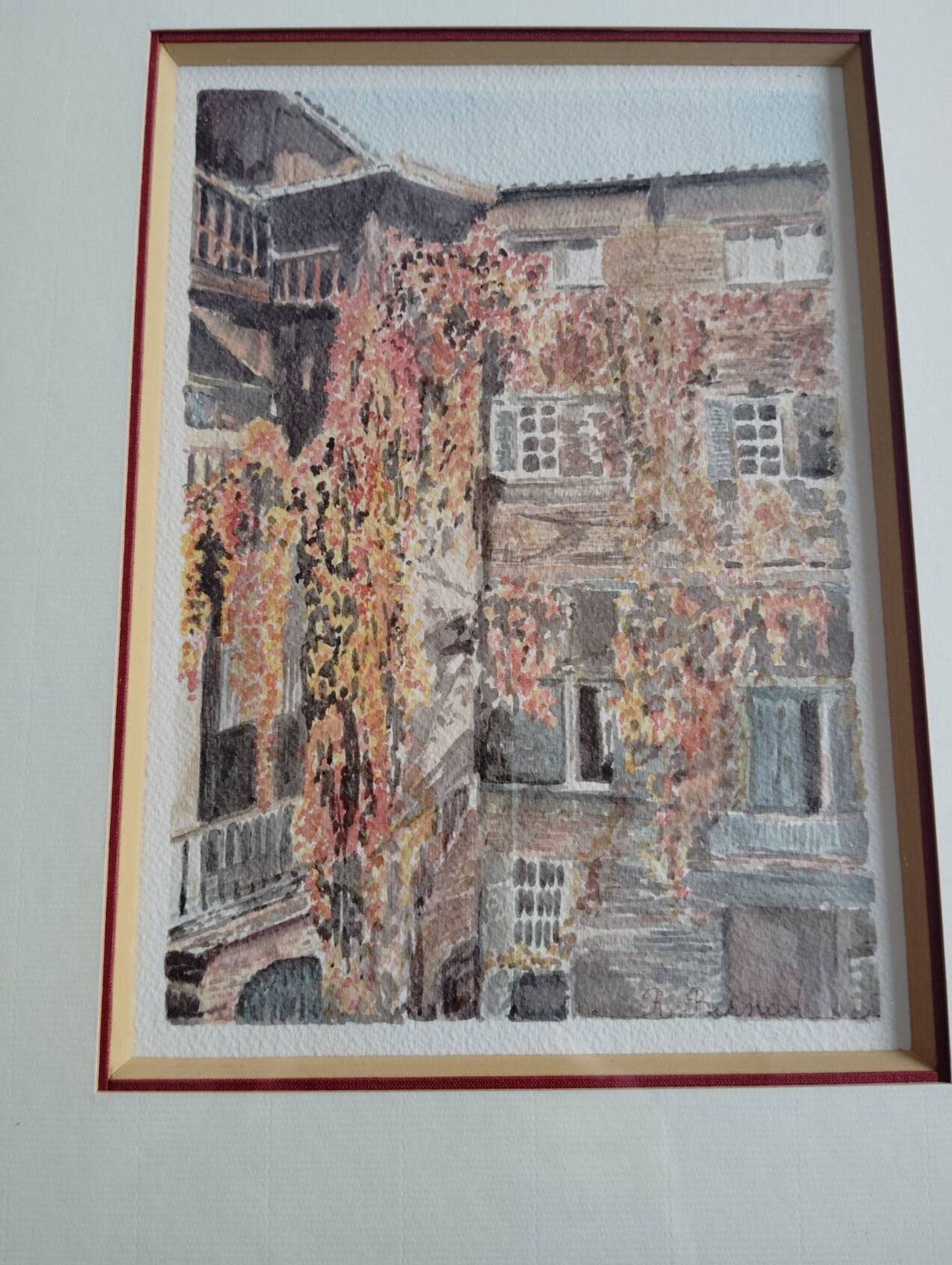 Frame with watercolour