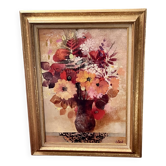 Peinture à l'huile signée - Pierre Jutand - Nature morte