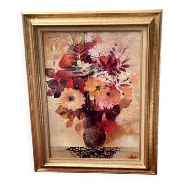 Peinture à l'huile signée - Pierre Jutand - Nature morte