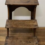 Walnut bookcase step stool