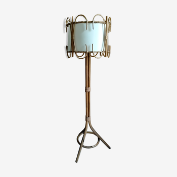 Vintage rattan lamppost
