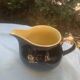 Teapot and milk jug We Two in vintage black and yellow ceramic
