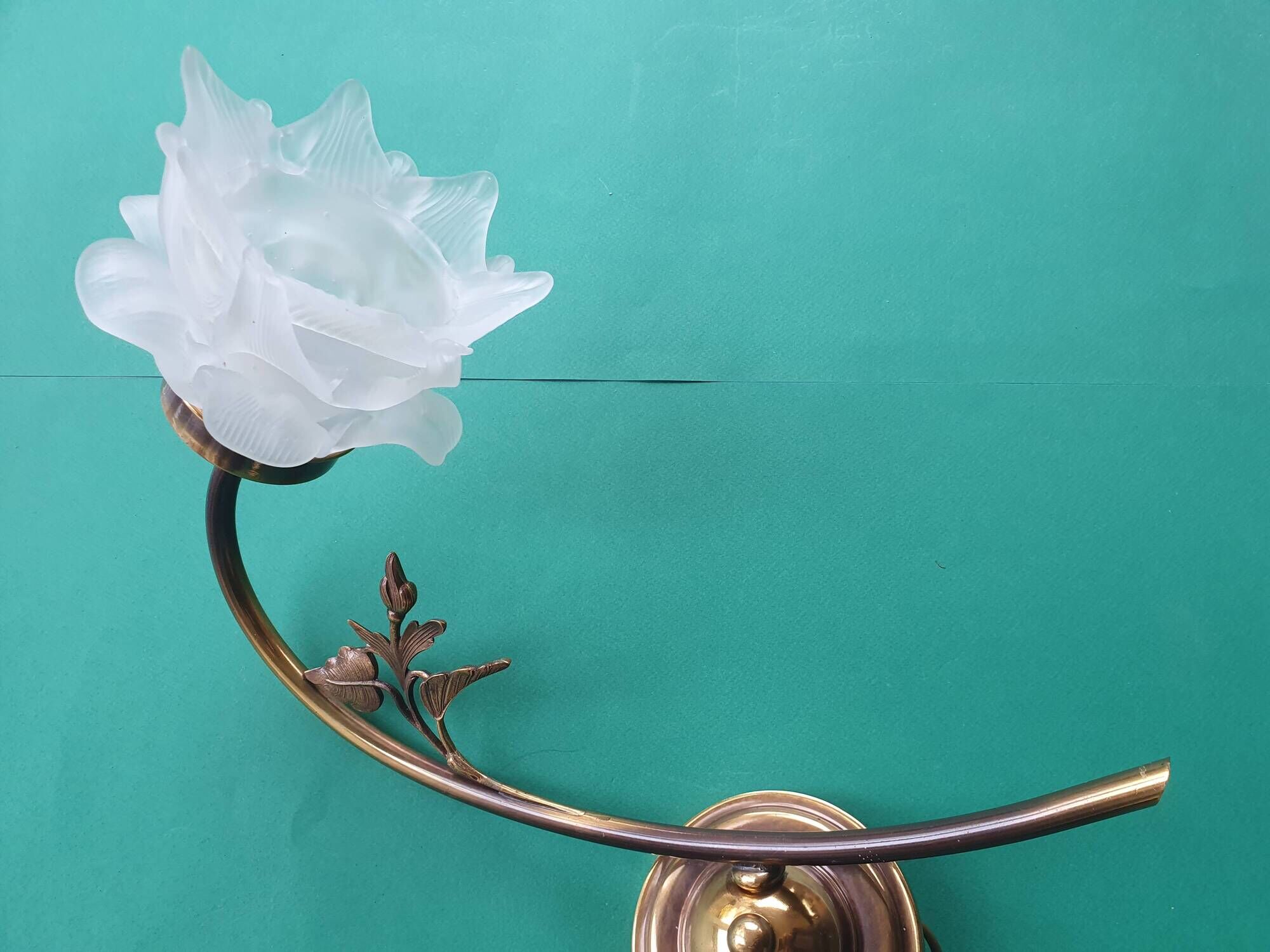 Pair of vintage Art Deco pink double wall sconces France