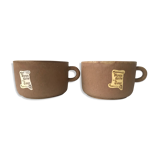 2 cups vintage sandstone