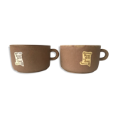 Set de 2 tasses en grès vintage
