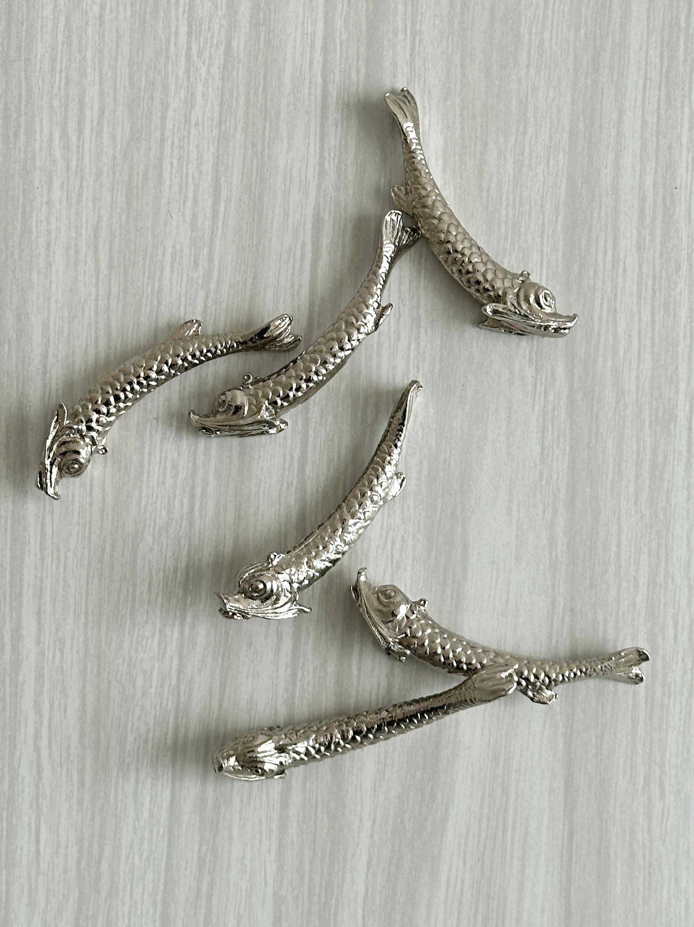 Lot de 6 porte-couteaux en métal