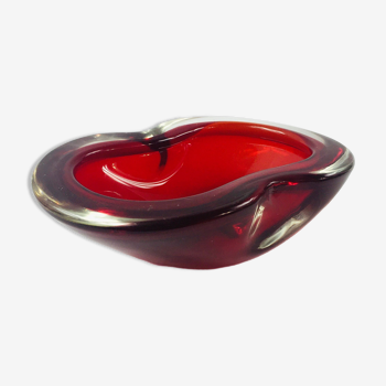 Large Murano Sommerso Glass Bowl or Catch-All / Vide Poche, Italy, 1960s