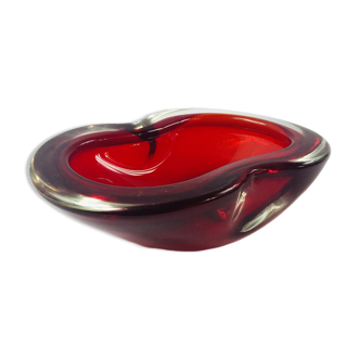 Large Murano Sommerso Glass Bowl or Catch-All / Vide Poche, Italy, 1960s