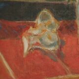 Huile sur masonite suédoise du milieu du siècle « Nature morte » – datée de 1953