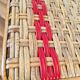 Rectangular rattan table for children, French vintage, side table.