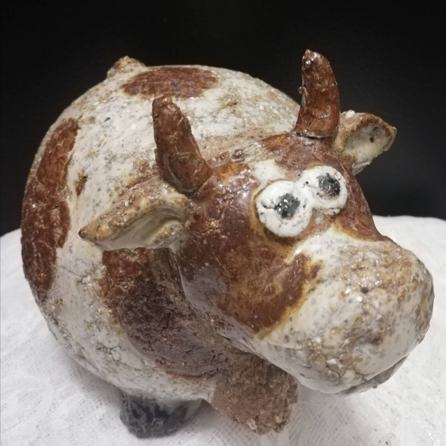 Cracked sandstone cow