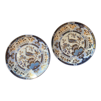Peacock pattern porcelain plates