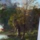 Tableau paysage campagne ancien