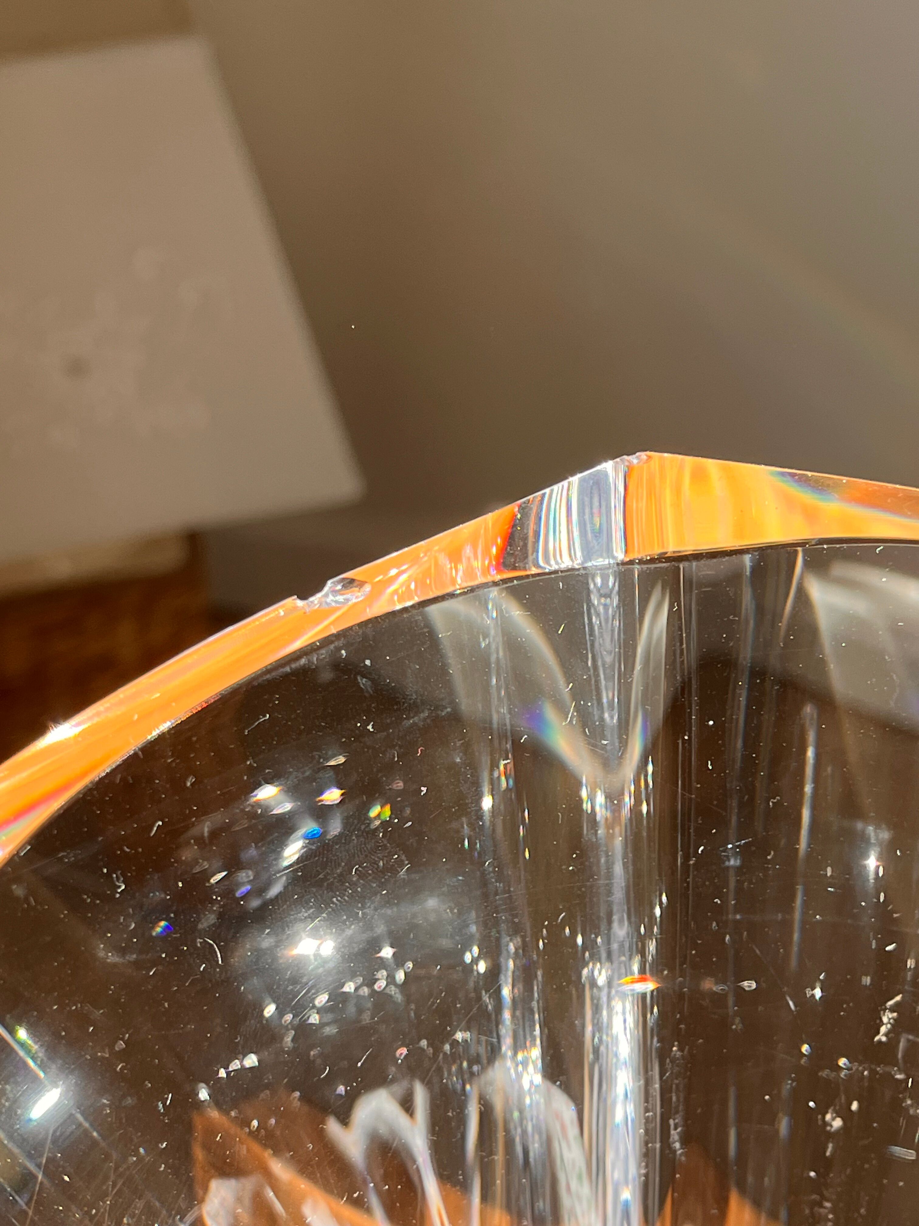 Very large Sèvres crystal vase