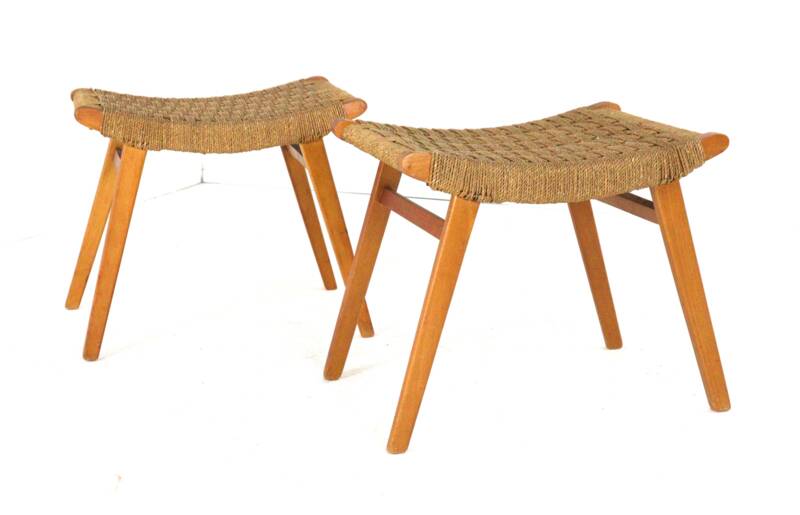 Footstool in the style of Audoux Minet | mid century modern vintage design