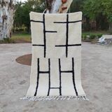 Berber rug in natural wool 250cmx100cm