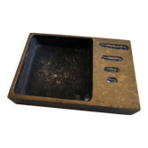Bronze ashtray attributed to Jacques Lauterbach vintage water from the 1970s