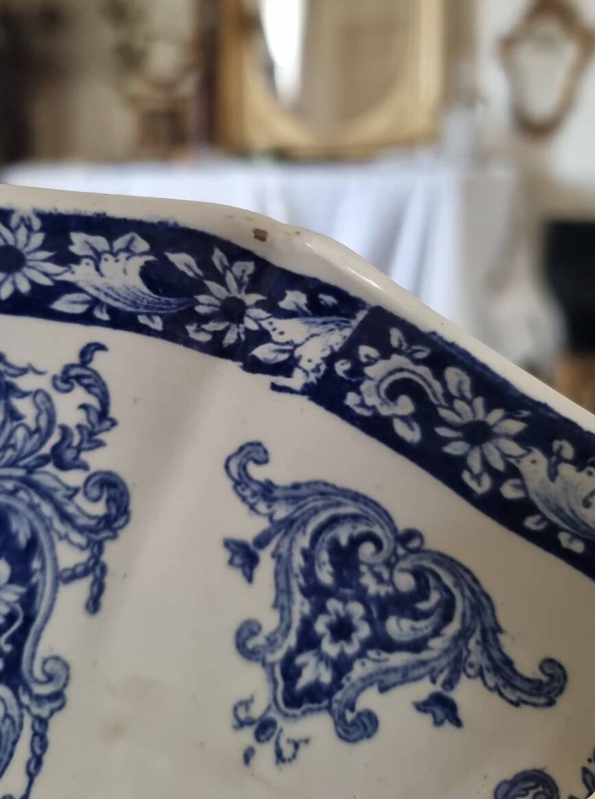 Large ironstone salad bowl, GIEN