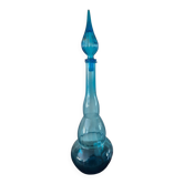 Large glass genie bottle from Empoli.