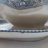 Martainville Ironstone Gravy Boat – Salins R&A – Blue Decor, One-Piece Piece