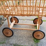 Alsatian rattan bed 1950