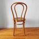 Chaise bistrot vintage assise en cannage