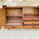 Oak storage unit, splayed legs circa 1950s