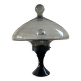 Vintage blown glass and metal lamp