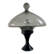 Vintage blown glass and metal lamp