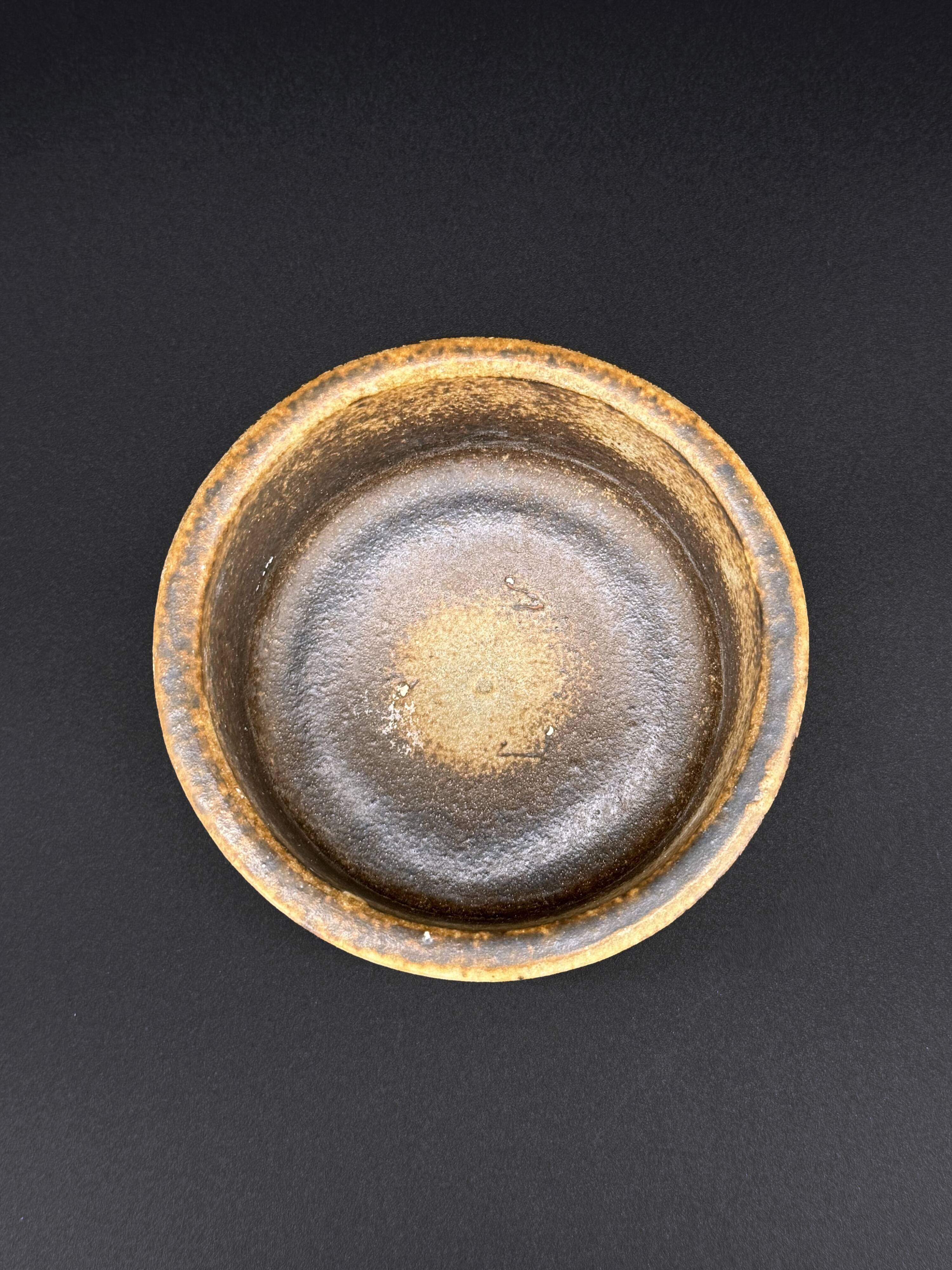 Glazed stoneware matcha bowl