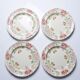 4 antique dessert plates Longchamp Daisies earthenware
