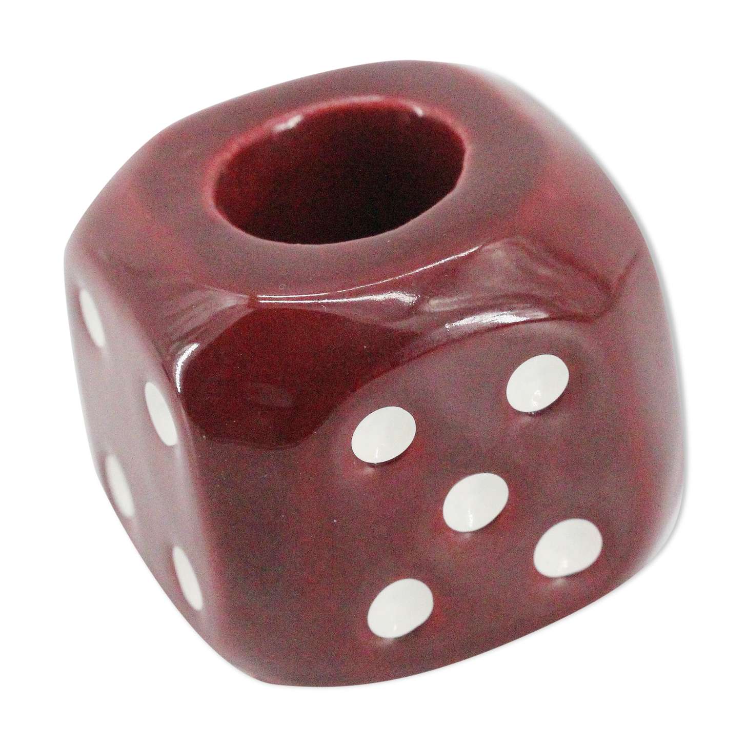 Ceramic dump candlestick