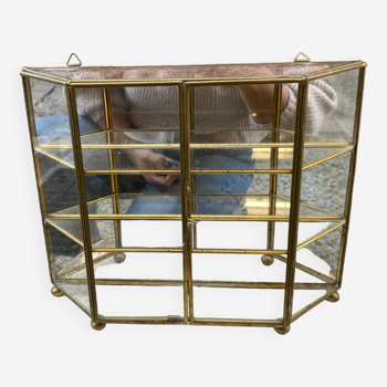 Brass wall display case