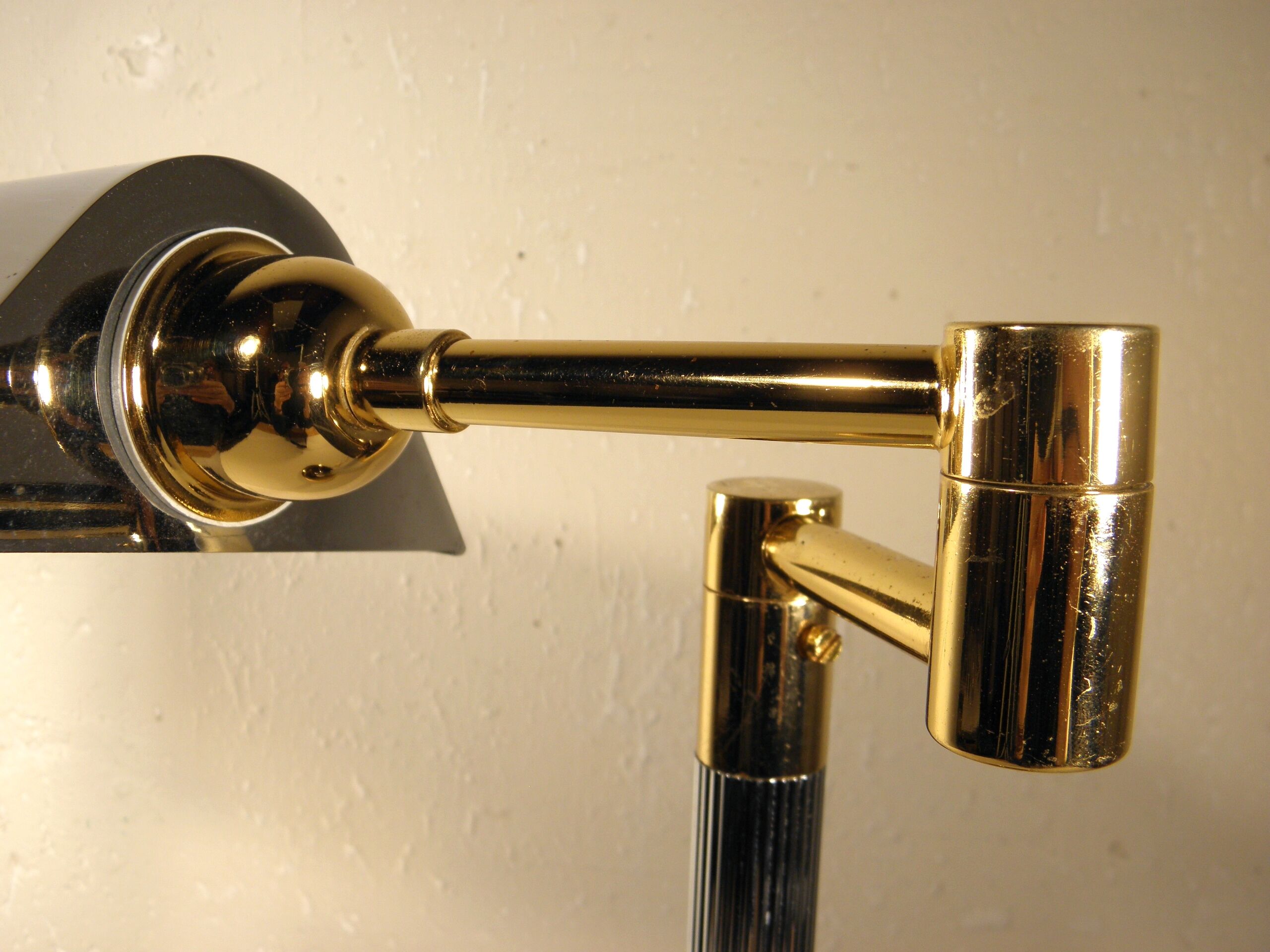 Desk lamp chrome and gold