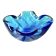 Vintage blue blown glass ashtray